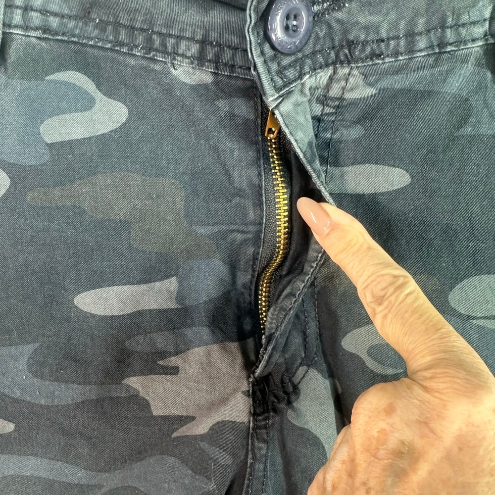 XRAY Jeans Cargo Shorts Mens 36 Blue Camo Multi-Pocket Tactical Utility - Picture 9 of 10